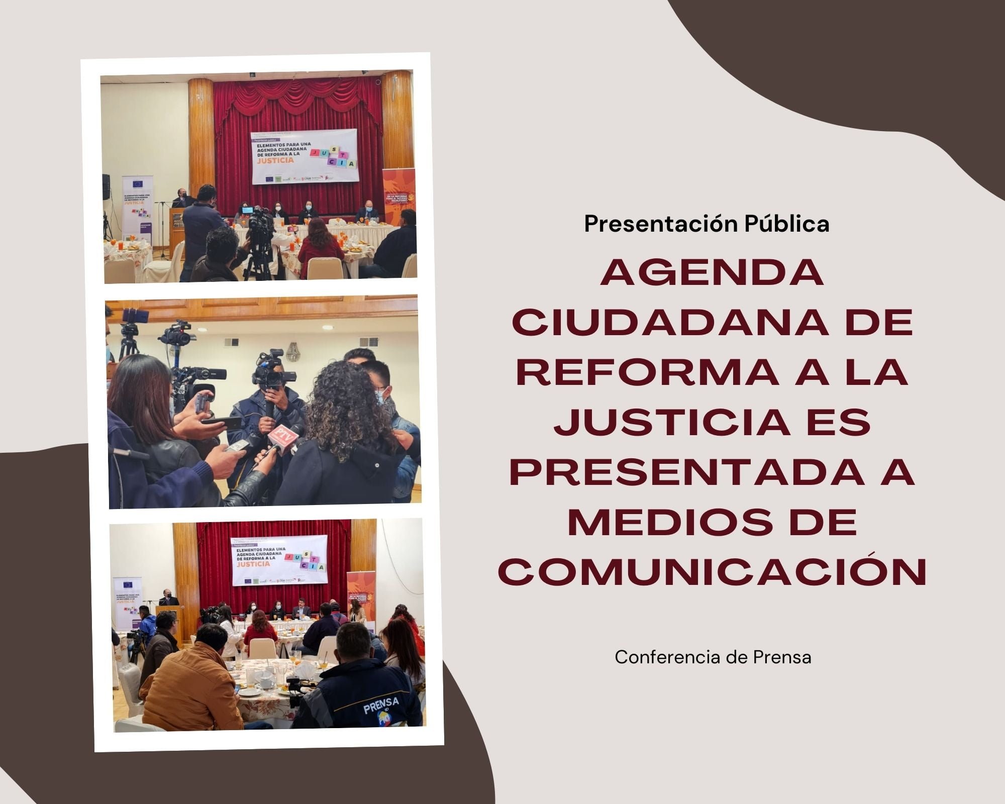 Agenda Ciudadana de Reforma a la Justicia es presentada a medios de comunicación