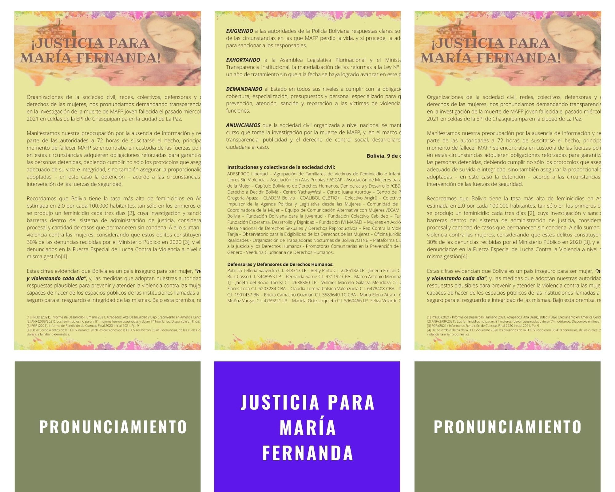 Justicia para María Fernanda