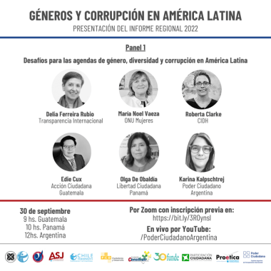 Presentación del informe Regional de Género, Diversidad y Corrupción en América Latina 2022.