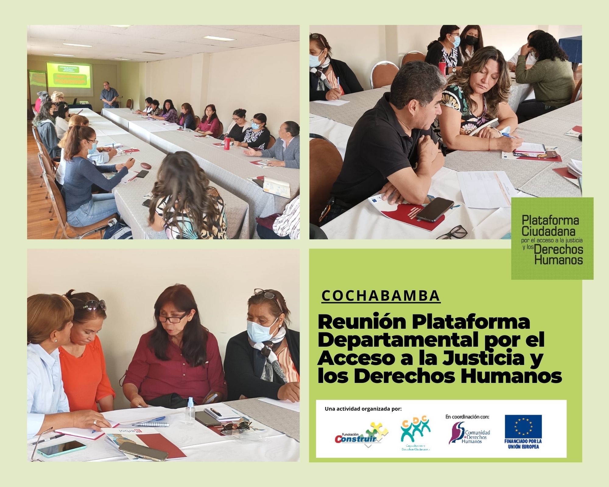 Cochabamba- Reunión de la Plataforma Departamental por el Acceso a la Justicia y los Derechos Humanos