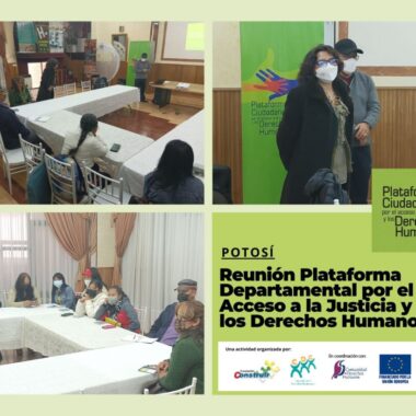 Potosí- Reunión de la Plataforma Departamental por el Acceso a la Justicia y los Derechos Humanos
