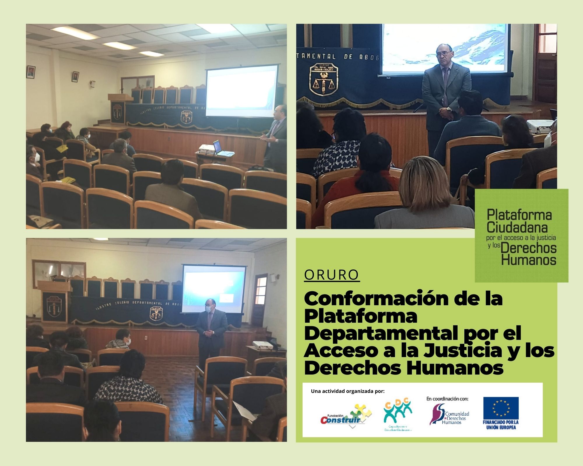 Oruro- Conformación de la Plataforma Departamental por el Acceso a la Justicia y los Derechos Humanos