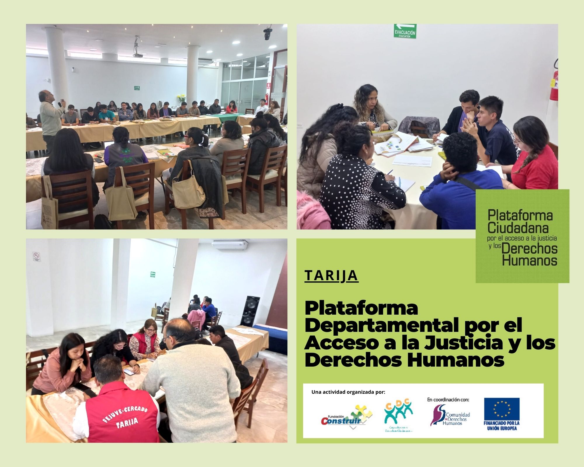 Tarija- Reunión de la Plataforma Departamental por el Acceso a la Justicia y los Derechos Humanos