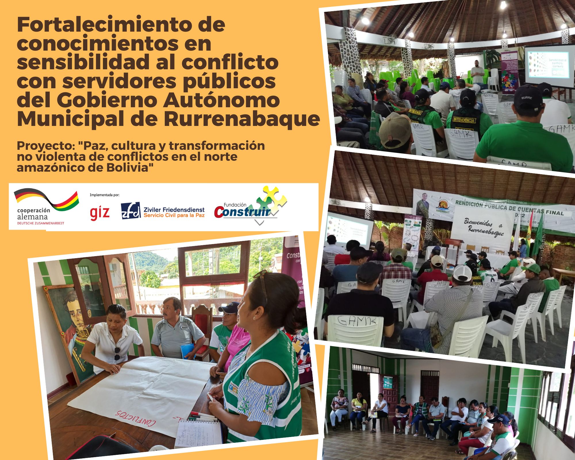 Fortalecimiento de conocimientos en sensibilidad al conflicto con servidores públicos del Gobierno Autónomo Municipal de Rurrenabaque