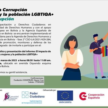 Cochabamba Diálogo público y presentación del informe: El impacto de la corrupción en las mujeres y la población LGBTIQA+