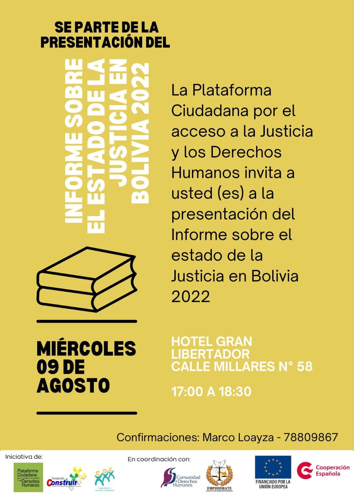 Invitación- Potosí:Estado de la Justicia en Bolivia 2022