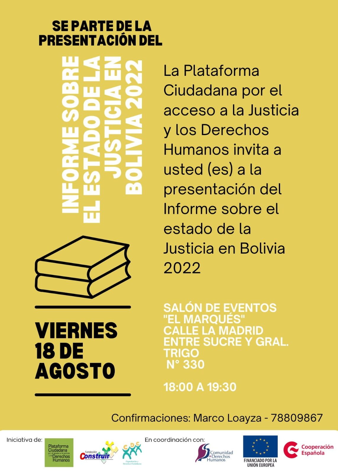 Invitación- Tarija:Estado de la Justicia en Bolivia 2022