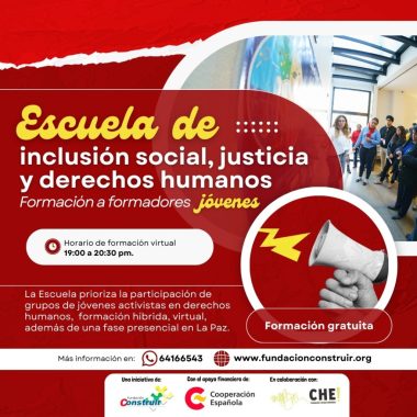 Inscripciones abiertas: Escuela de inclusión social, justicia y derechos humanos – formación a formadores