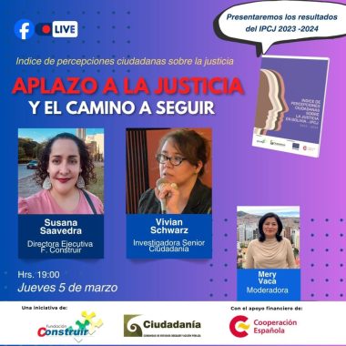 Transmisión en vivo: Índice de Percepciones Ciudadanas de la Justicia (IPCJ) 2023-2024