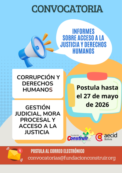 convocatorias investigacion CONVOCATORIA: Consultorías para elaboración de informes sobre Acceso a la Justicia