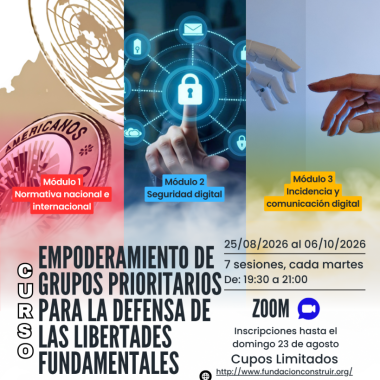 Curso – Empoderamiento de grupos prioritarios para la Defensa de las Libertades Fundamentales