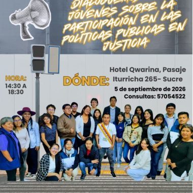 Sucre – Dialoguemos con Jóvenes sobre la Participación en las Políticas Públicas en Justicia
