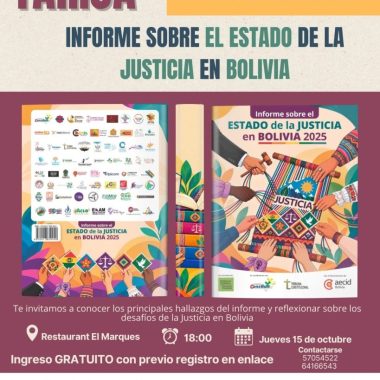 Tarija – Presentación Informe sobre el Estado de la Justicia 2025