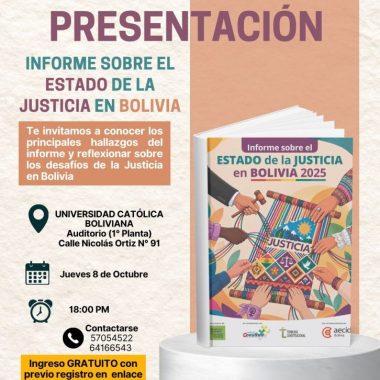 Sucre- Presentación Informe sobre el Estado de la Justicia 2025