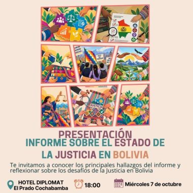 Cochabamba – Presentación Informe sobre el Estado de la Justicia 2025